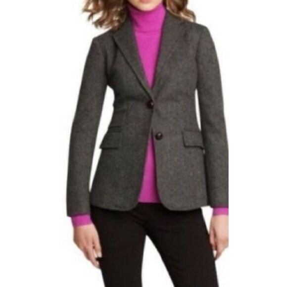 J.CREW  Wool  Jacket
Blazer Gray Black Size 2 - Picture 2 of 5